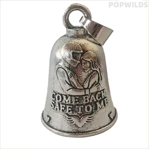 Motorcycle Guardian Bell Keychain for Riders, Stainless Steel Lucky Ride Bell with Chain Pendant, Biker Protection Charm Accessory for Harley Style Motorcycle Lovers, Meaningful Gift for Men Women Riders & Road Trip Fans