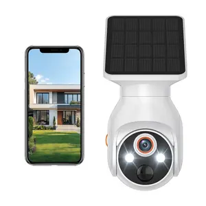 1080p Wireless Camera with Solar Panel, AI Human Detection, Smart Motion Tracking, Night Vision, 2-Way talk, Cloud Storage, 2.4 GHz Wi-Fi, Outdoor Security Camera