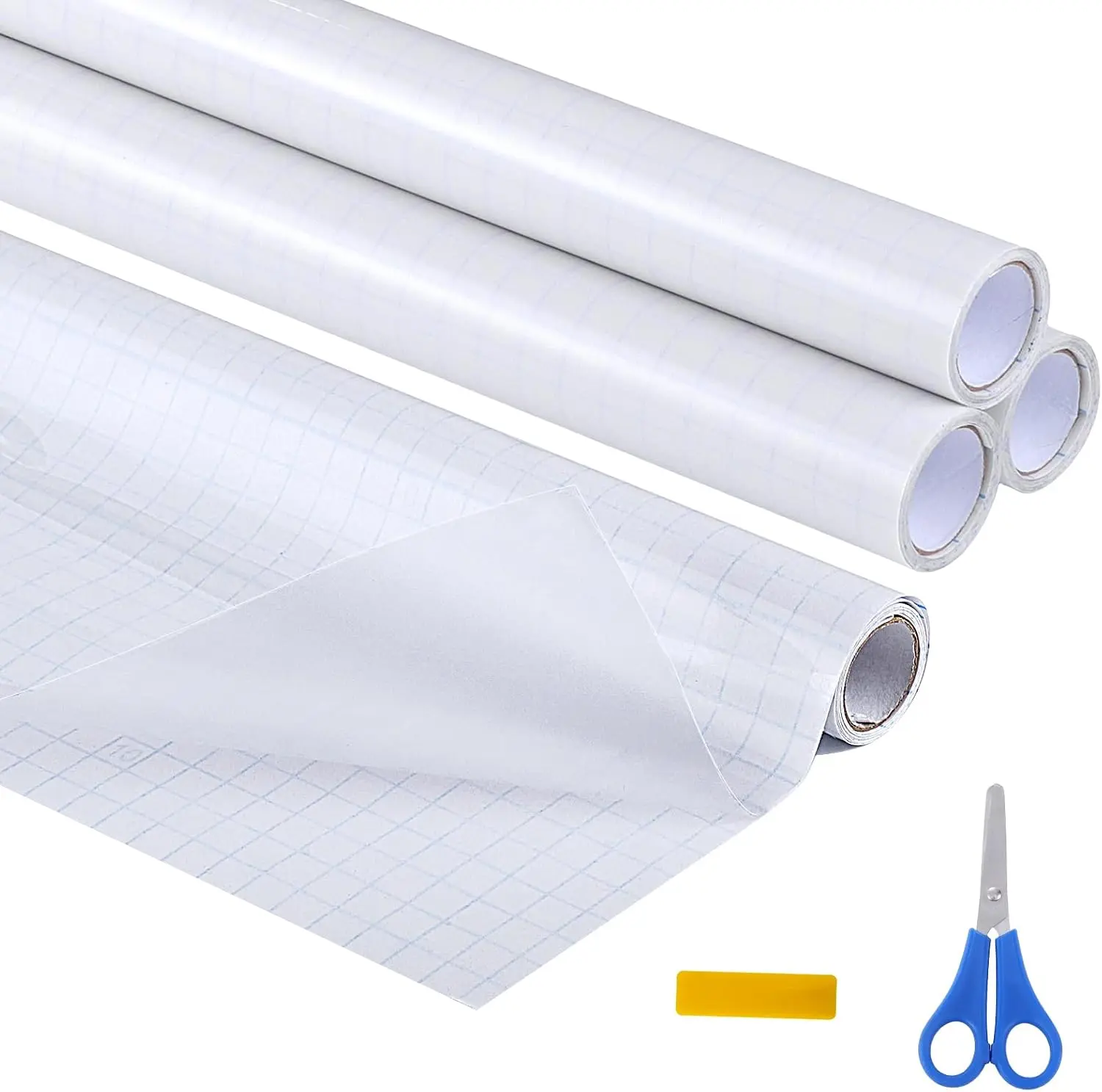 4 Rolls Clear Contact Paper, 17 in x 5 ft Clear Self Adhesive Book Covers Peel and Stick Paper Protector for Books Crafts Textbook Documents Home Decor