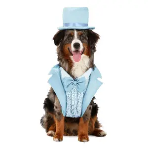Iconic Light Blue Tuxedo Pet Costume