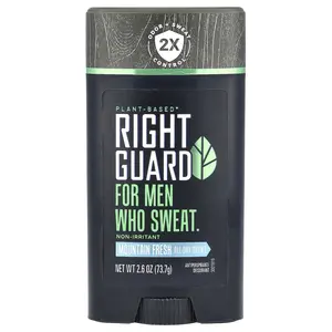 Right Guard Plant Based Antiperspirant/Deodorant, For Men, Mountain Fresh, 2.6 oz (73.7 g)