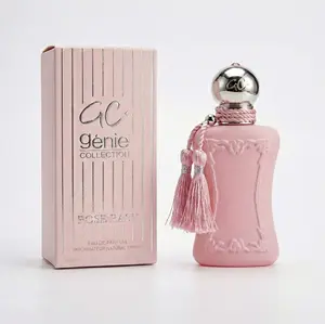 Genie Collection Rose Rash - 0.85oz (25ml) Women's Eau de Parfum Creamy Rose Amber Fragrance with Litchi Pear Turkish Rose Vanilla Oud Musk, Elegant Signature Scent.