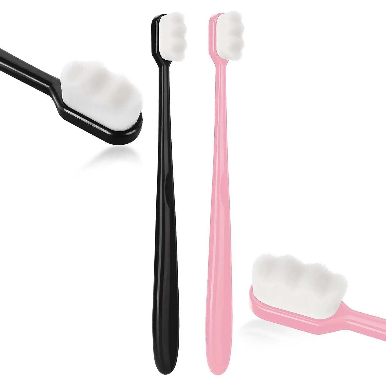 Pcs Extra Soft Toothbrush, Micro Nano Toothbrushes with 20000 Soft Bristles Painless Brushing for Sensitive Teeth Oral Recession Pregnant Women Elderly