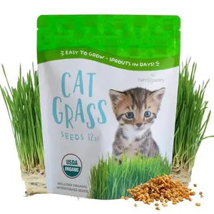 Organic Cat Grass Seeds – Non-GMO Hard Red Wheatgrass Seeds for Cats, Dogs, Rabbits – Grows in Cat Grass Kits – 12 oz
