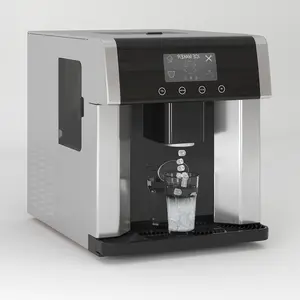 TABU 2-in-1 Bottleless Water Cooler with Ice Maker, Water Dispenser with 33lbs/Day Ice Maker, Self-Cleaning Ice Machine with Ice Scoop, 3 Size Bullet Cube, Ideal for Home, Office, RV, Party