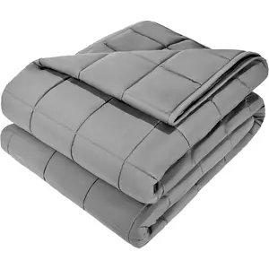 VEVOR Weighted Blanket 60x 80 inch - Queen Size, 25 lbs Heavy Blanket with Cooling Glass Beads, Soft Breathable for All - Season Use, Suitable for Adults 250 - 310 lbs, Ideal Gift Choice (Grey)VEVOR Super Brand Day