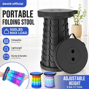 Upgraded Collapsible Stool,Portable Stools,Telescoping Stool, Max Load Capacity 450lbs,Suitable for Outdoor Picnic Camping Gardening Fishing Hiking BBQ Multi Purpose Foldable Practical Seating Solution Compact And Lightweight