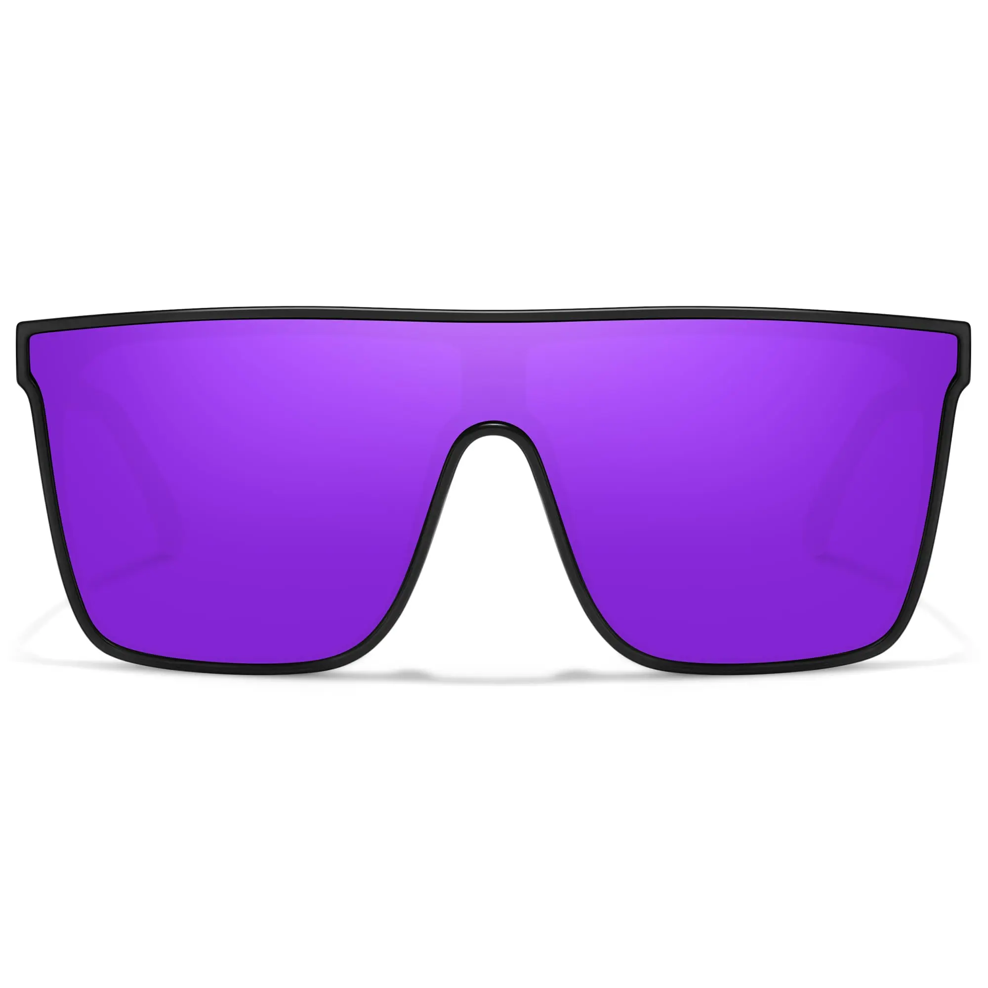 Fozono Unisex Oversized Flat Top Sunglasses, Tortoise Frame Brown Lens, Statement Polycarbonate Full Rim, UV-Protected Blue Light Blocking TAC Lenses, for Casual Wear, Aesthetic Men's Sunglasses