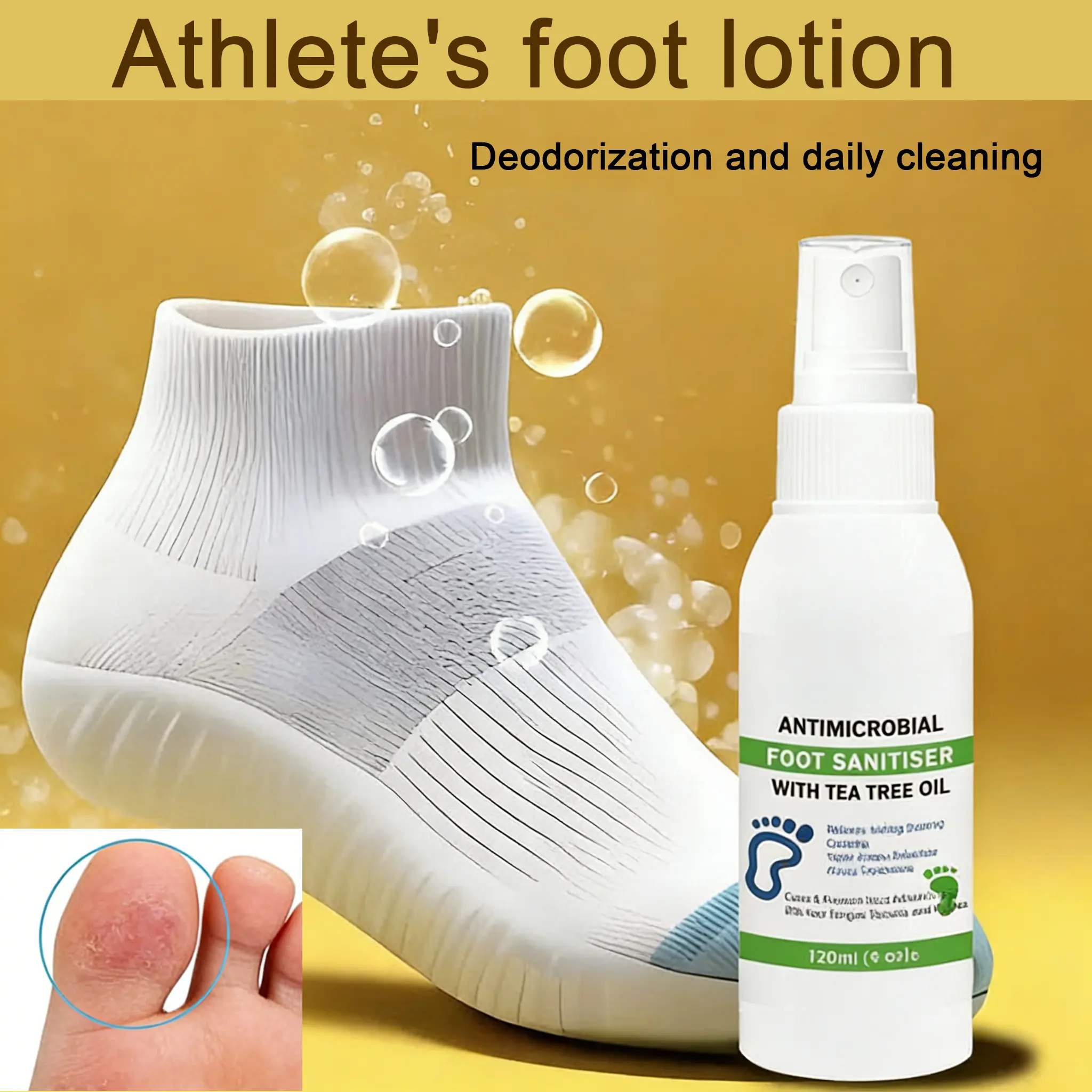 Tea Tree Foot Spray with Aloe, Refreshing Foot Deodorizing Spray for Odor Control, Daily Feet & Shoe Care, Bonus Set, BOGO, Lightweight, Menthol