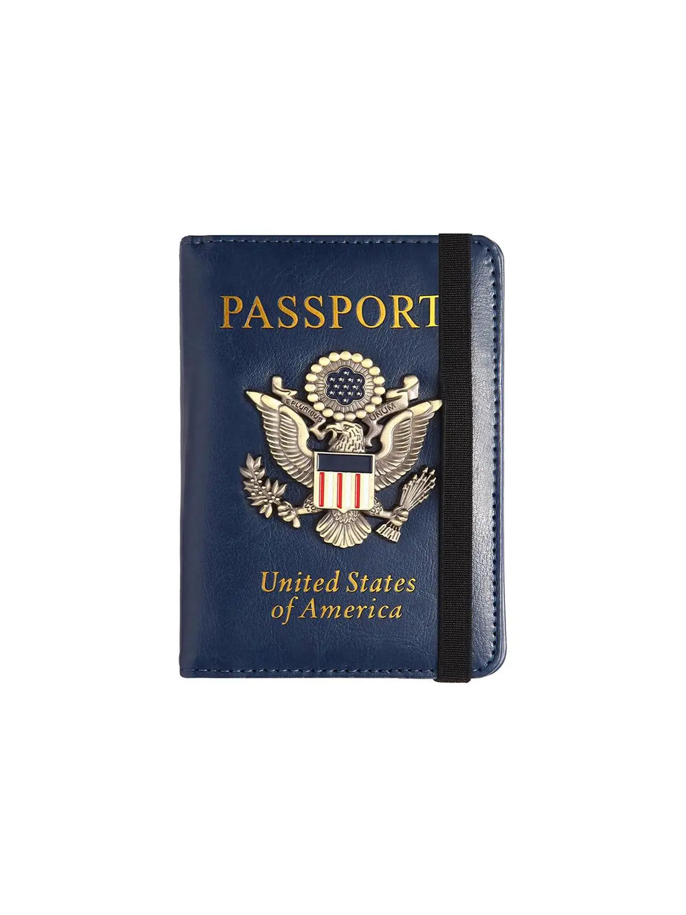 Unisex Casual PU Leather Passport Case, Multi Card Slot Passport Holder with Elastic Band, RFID Blocking Passport Case for Men & Women for Travel Use