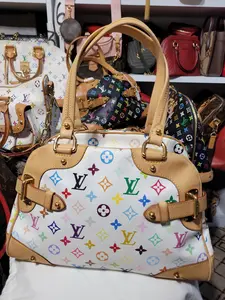 Pre-owned Louis Vuitton canvas Tote Bags Preowned Murakami White Claudia Tote Bag