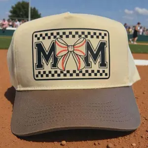 Twill Baseball Hat, Mom Bow Design