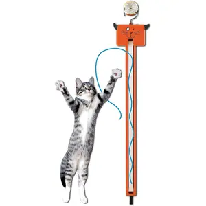 FLING-AMA-STRING Automatic  : Interactive   for Bored Indoor Cats with motorized String Action,  Hanging Door  for cats
