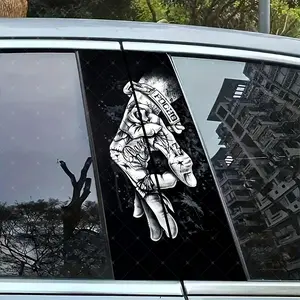 2pc Car B Pillar Protection Stickers, Side Decals, Creative Vinyl Decals, Easy Peel & Stick, Sunproof Waterproof Scratch Resistant, All Car Models