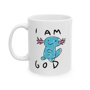 I am God Wooper Mug, Funny Coffee Mug,  PKMN Mug Colorful Tea Cup, Unique Gift for Friends, Birthday Present, Perfect Gift for Kids & Collectors,Unique Gift for Anime fans and Gamers, AnimeCup for Coffee Person