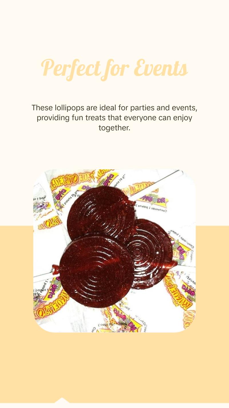 Raqueta Enchilada Miguelito Lollipop - 40 ct. Perfect Snack for Parties and Events