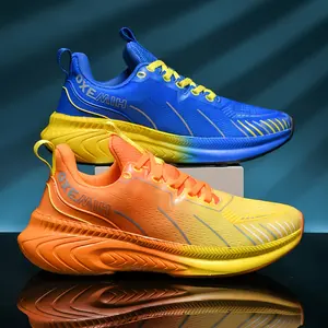 (New)Men'S sneakers|   Shock Absorption, Anti-slip, Wear-resistant, Strong Grip, Fashionable And  For Outdoor Road Running, Low-top Laceup, Lightweight And Comfortable, Fabric Upper, Rubber Sole