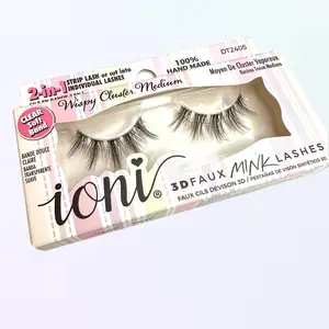 Ioni 3D Faux Mink Lashes Wispy Cluster Medium DT2405 Eyelashes Makeup Cosmetic