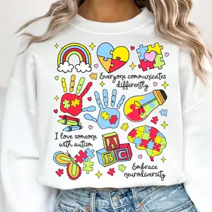 Everyone Communicates Differently Shirt, Autism Shirt, Autism Month Shirt, Autism Mom Shirt,Speech Pathologist Shirt,autism awareness shirt