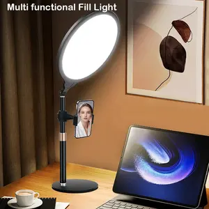 10.5 Ring Light, Tripod Stand and Phone Holder Kit, Full-Screen Zoom Lighting for Video Recording, Makeup, Live Stream, Dimmable LED Selfie Ring Light Tripod for iPhone with Remote