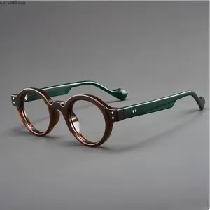 Retro Round Frame Lensless Fashion Glasses, Tortoiseshell Pattern Full PC Frame Eyewear, Trendy Non-prescription Decorative Glasses, Anti Eye Fatigue Stylish Accessories for Computer Gaming, Daily Casual Street and Party Wear for Men Women
