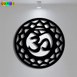 1pc Avant-Garde Om Symbol Metal Wall Art, Avant-Garde Om Symbol Statue Mural, Iron Craft, Perfect for Gallery, Studio, Office Wall Decor, Intricate Craftsmanship, Artistic Metalwork, Halloween Decor, Ideal Gift for Trend Seekers