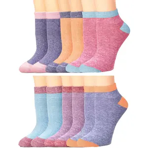 NevEND 12 Pairs Cotton Thin Ankle Low-cut Socks Athletic Lightweight for Women Size M Breathable Comfort Casual Comfortable Everyday