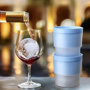 6 PCS This large ice sphere mold produces perfectly round ice spheres measuring 2.5 inches (6 cm) in diameter; these spheres melt slowly, keeping your whiskey, cocktails, or chilled beverages cold for longer without diluting their original flavor.