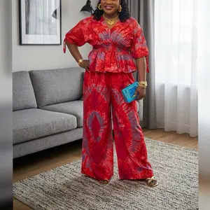 2pcs top and pants Adire.