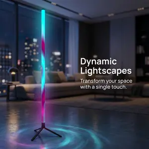 RGB Floor Lamp, Smart LED Corner Light with Music Sync, APP Control & Remote, Color Changing Mood Lighting for Bedroom Gaming Room