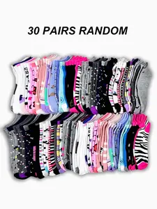 Random Women's Graphic Print Low Cut Socks, Casual Comfy Breathable Soft Socks for Daily Wear, Women's Socks for All Seasons