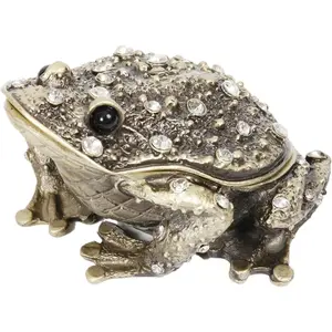 Mini Trinket Box, Metal Jewelry Box, Decorative Jewelry Organizer for Ring Earring, Vintage Small Box for Storage and Display