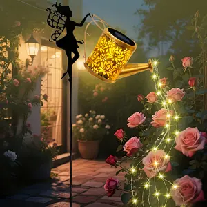 Solar Waterfall Fairy Lights for Gardens Terraces & Walkways