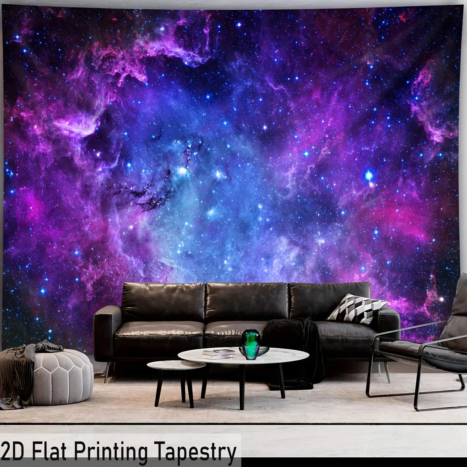 1pc Ultra Large Size Dreamy Starry Sky Landscape Photo Background Wall Hanging Large Size Tapestry for Living Room Bedroom Office Home Room Party Decoration Suspendable Ceiling with Free Hanging Clips Gift