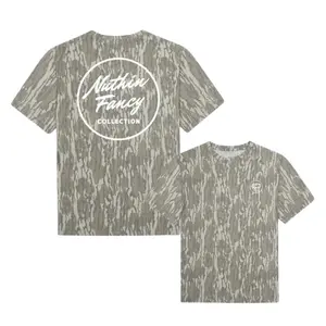 Unisex Mossy Oak Nuthin Fancy Camouflage Graphic Short Sleeve Print Tee - Hunting Camo Shirt, Soft Stretch Cotton Breathable