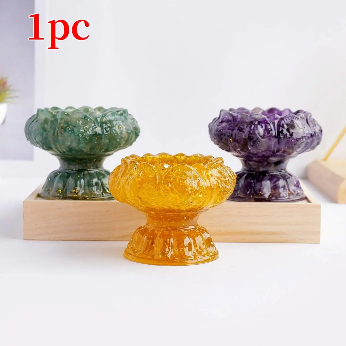 Natural Crystal Stone Floral Base Decoration Piece, Crystal Carvings, Unique Handmade Home Decor Sculpture, Perfect Indoor Gift for Spring Decoration, Crystal Ornaments, Crystal Decorative Ornaments