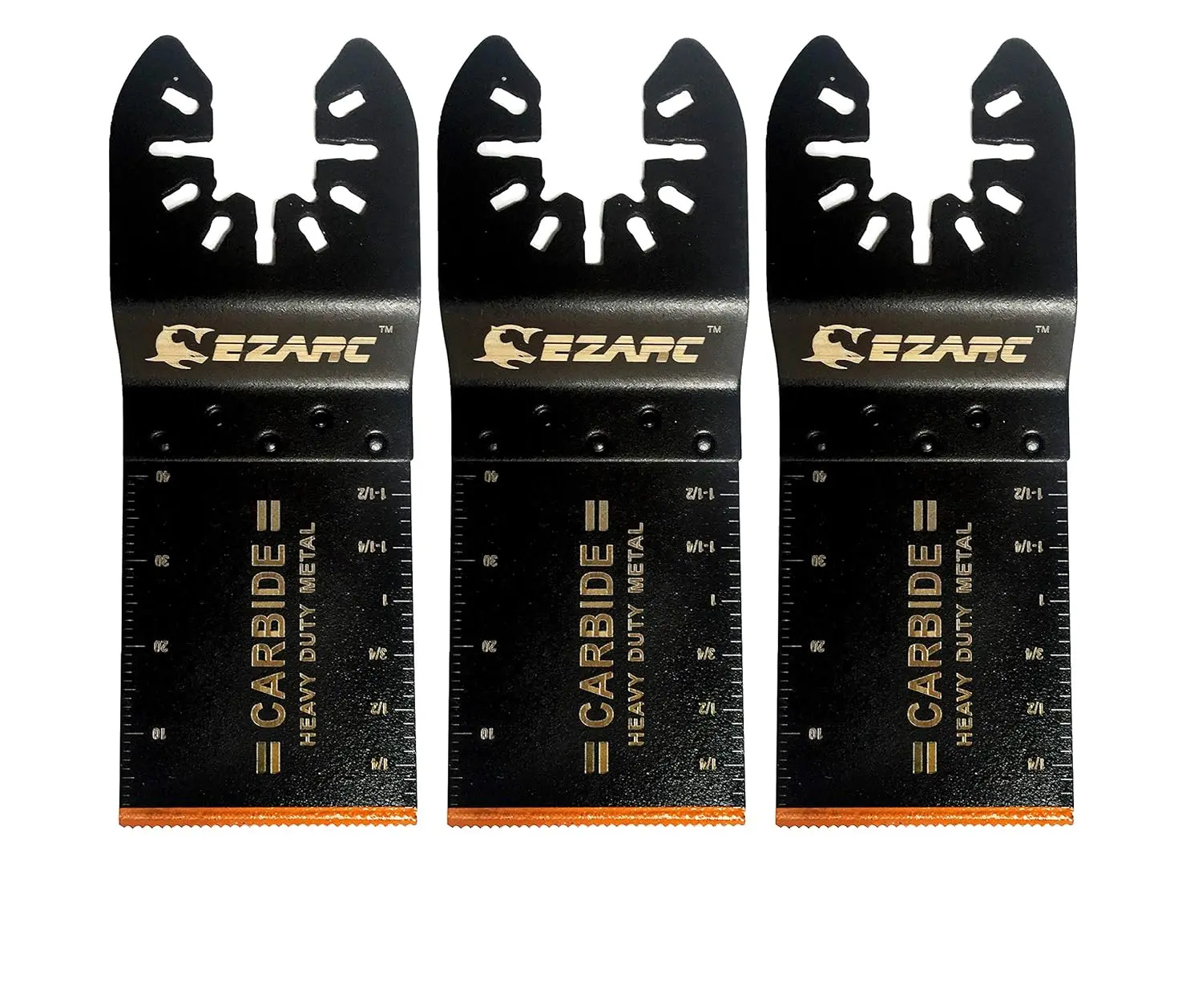Heavy Duty Carbide Oscillating Multitool Blades, 3-Pack Metal Cutting Tool Blades for Hard Materials, Nails, Bolts, Screws