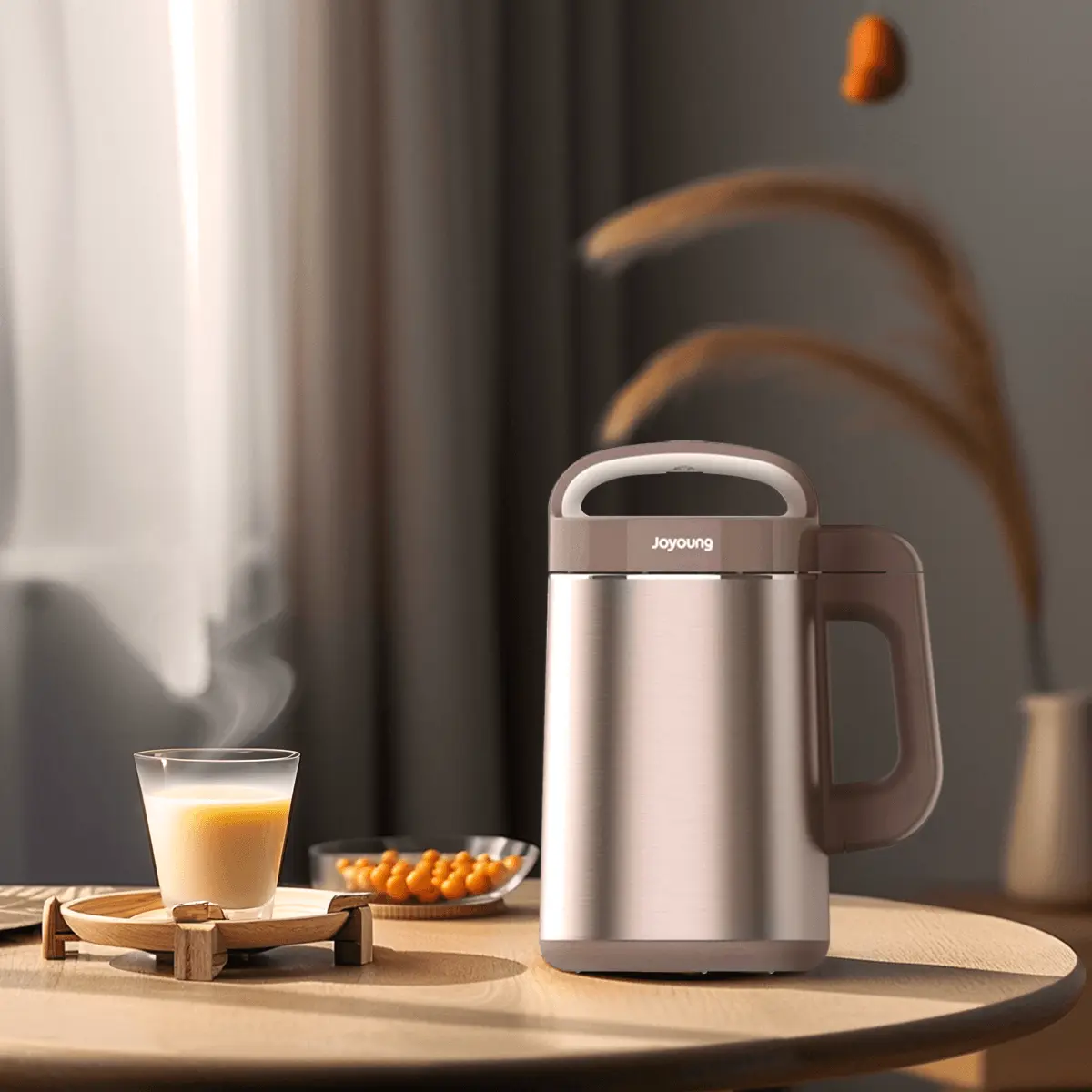 JOYOUNG JOYOUNG Multi-Function Automatic Home Soy Milk Maker DJ12U-A903SG – 40.6 fl oz Insulated Intelligent Temperature Control Steel Safe