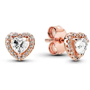 Pandora Sparkling Elevated Heart Stud Earrings 288427C01