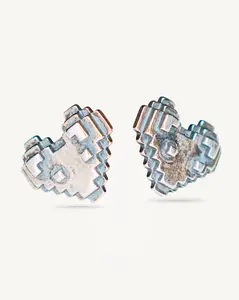 8-bit Heart Earrings