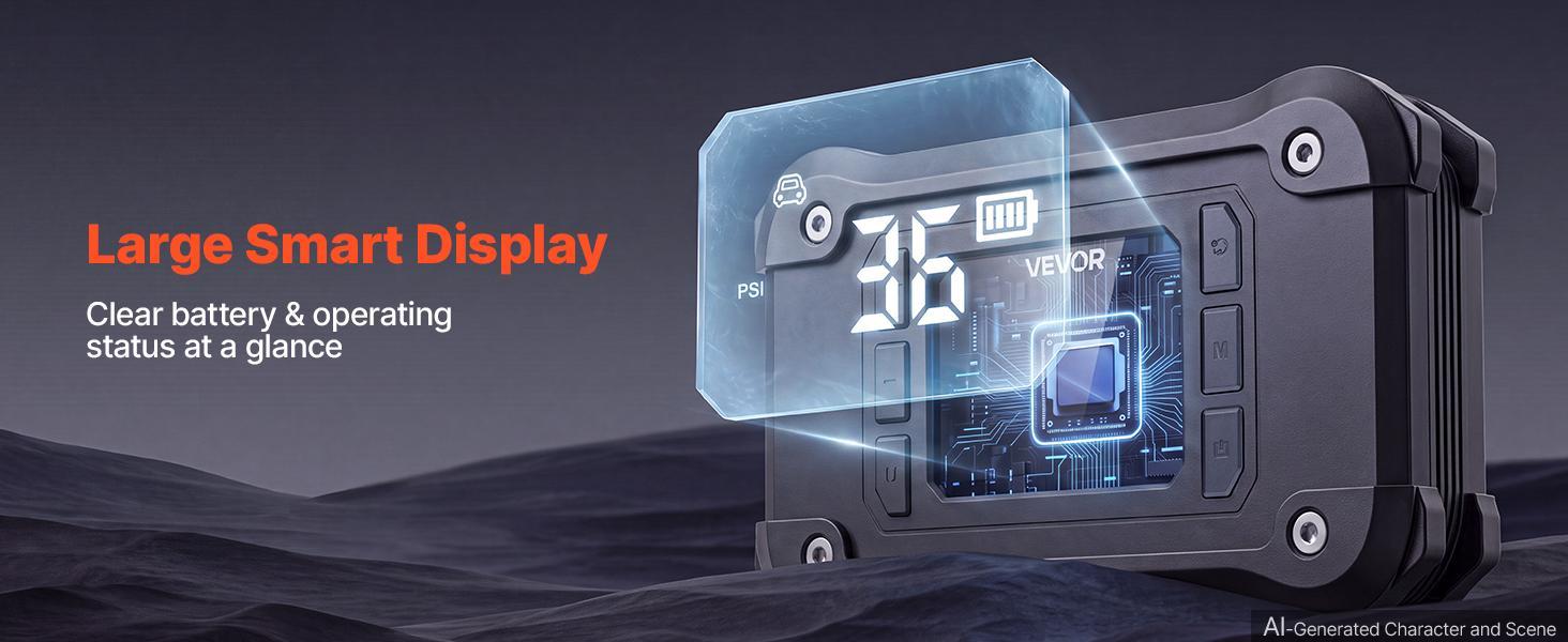 【BackToSchool】VEVOR Jump Starter with Air Compressor 8000A Peak Car Battery Jump Box, Portable for 9.0L Gas / 8.0L Diesel, 150 PSI Auto-Shutoff Tire Inflator, Power Bank, 12V Battery Charger, with LED Flashlight 【BackToSchool】VEVOR Jump Starter with Air Compressor 8000A Peak Car Battery Jump Box, Portable for 9.0L Gas / 8.0L Diesel, 150 PSI Auto-Shutoff Tire Inflator, Power Bank, 12V Battery Charger, with LED Flashlight