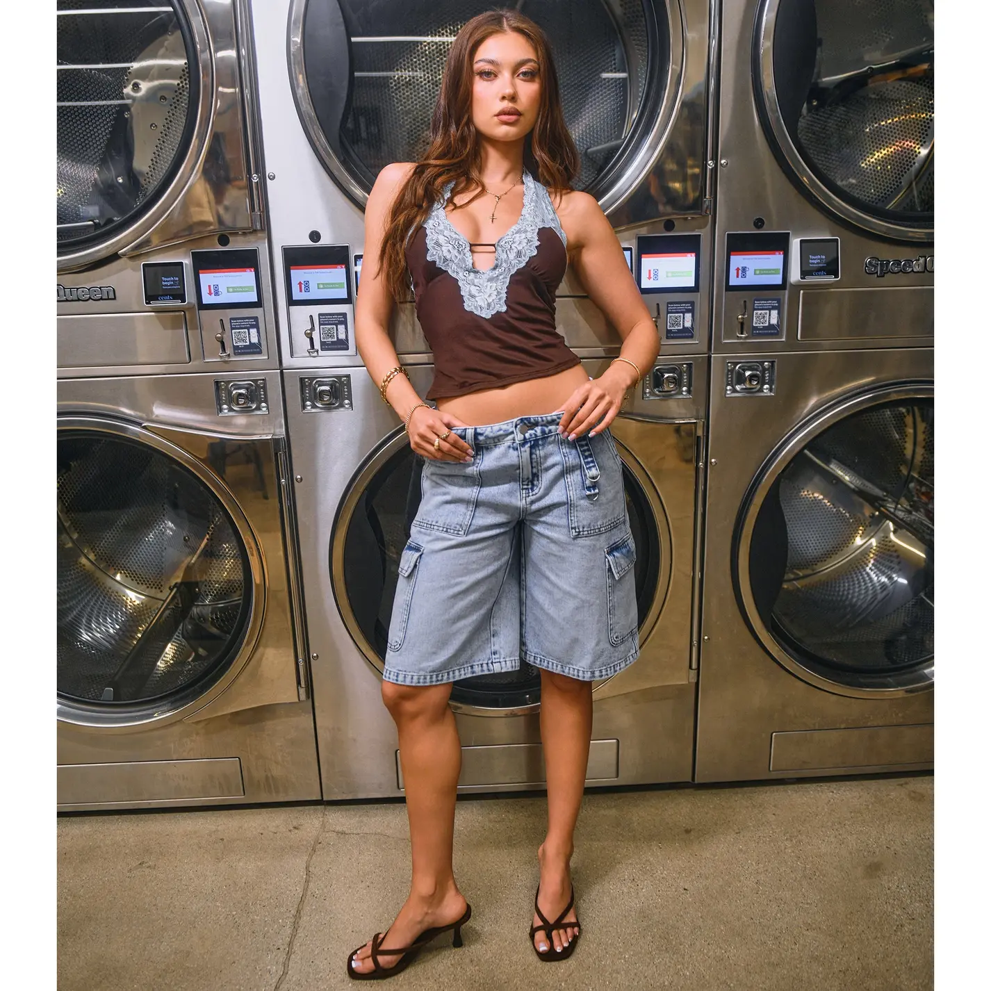 Casual Plans Denim Cargo Jorts