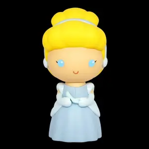 Princess Plastic Piggy Bank, PVC Decor Piece with Removable Dress for Home Supplies Storage