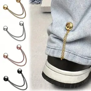 2-pack Adjustable Magnetic Pants Clips and Cuff Clips - Alloy Material, Removable Hem Buckle, Suitable for Pants and T-shirts, Seamless Fastener for Garment Waistbands