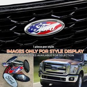 Oval Grille Emblem Sticker, 22.5 x 9 cm, 1 Pack Compatible with Ford F-150 F-250 F-350 Edge Explorer Ranger Transit Escape Kuga Expedition