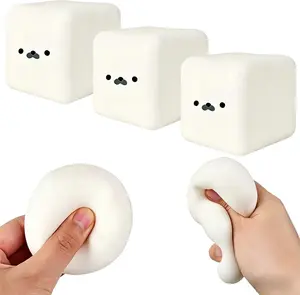 2026 New Model: "Seal" Soft & Adorable "Tofu White" Cube—A soft, slow-rising stress-relief toy with a silky-smooth touch. Combining the squeezability of a stress ball with the texture of dough, it helps alleviate anxiety. tiktokshopspringglowup