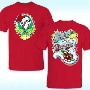 Buc-Ees Christmas Shirt 2025, Jingle All The Way To Buc-Ees, Short Sleeves, Crew Neck, Men's and Women's, Fan, Suitable for All Seasons