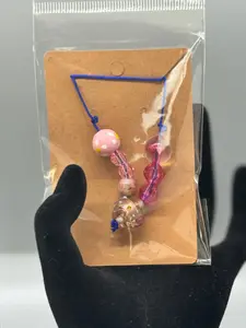 Small Handmade Beaded Bookmark – Cute Book Accessory # 2303