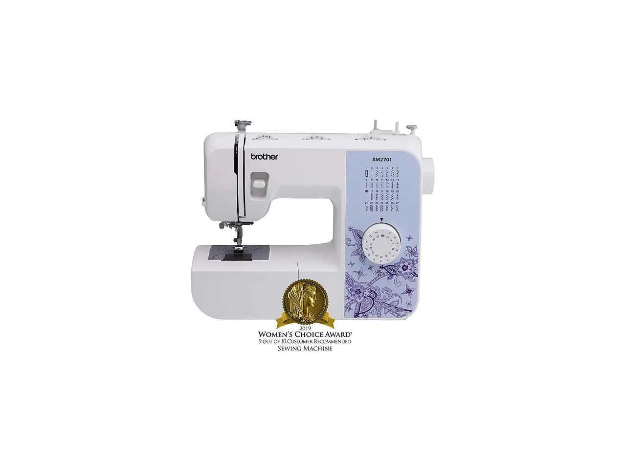 Brother XM2701 Sewing Machine, Lightweight, Full Featured, 27 Stitches, 6 Included Feet