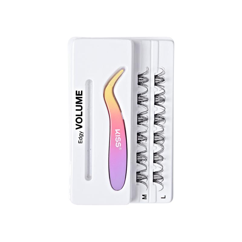 imPRESS Falsies Self Adhesive Eyelashes, 12 Lash Clusters + Applicator - Edgy